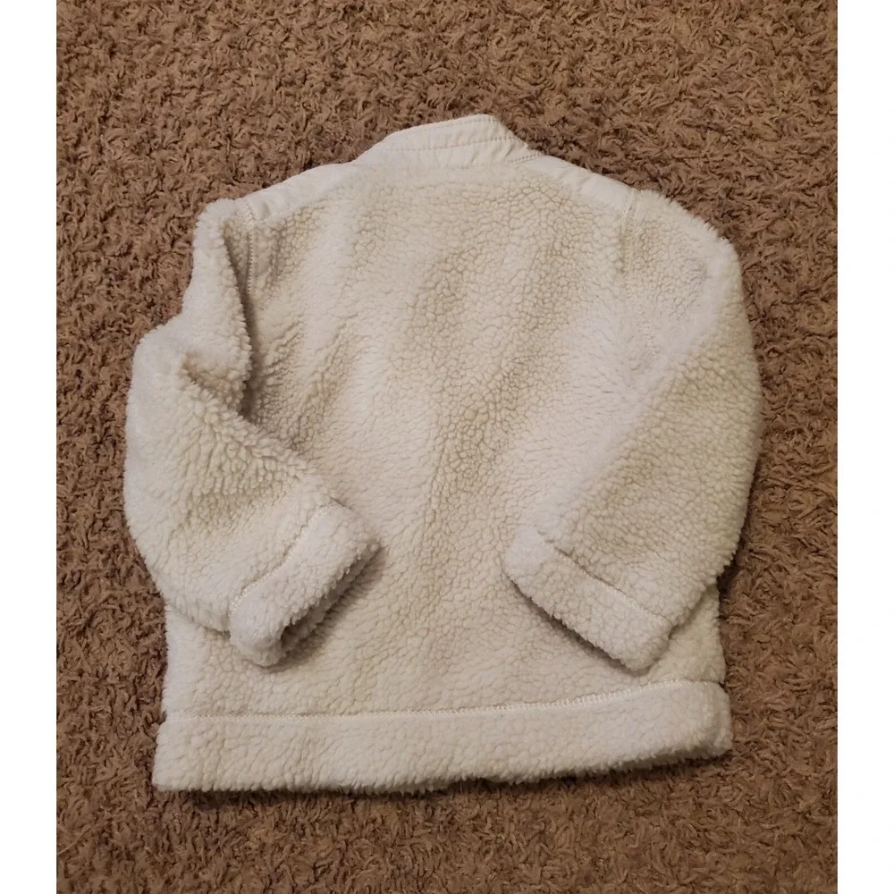 Baby Gap Girls White‎ Fleece Sherpa Jacket 12 To 18 Months